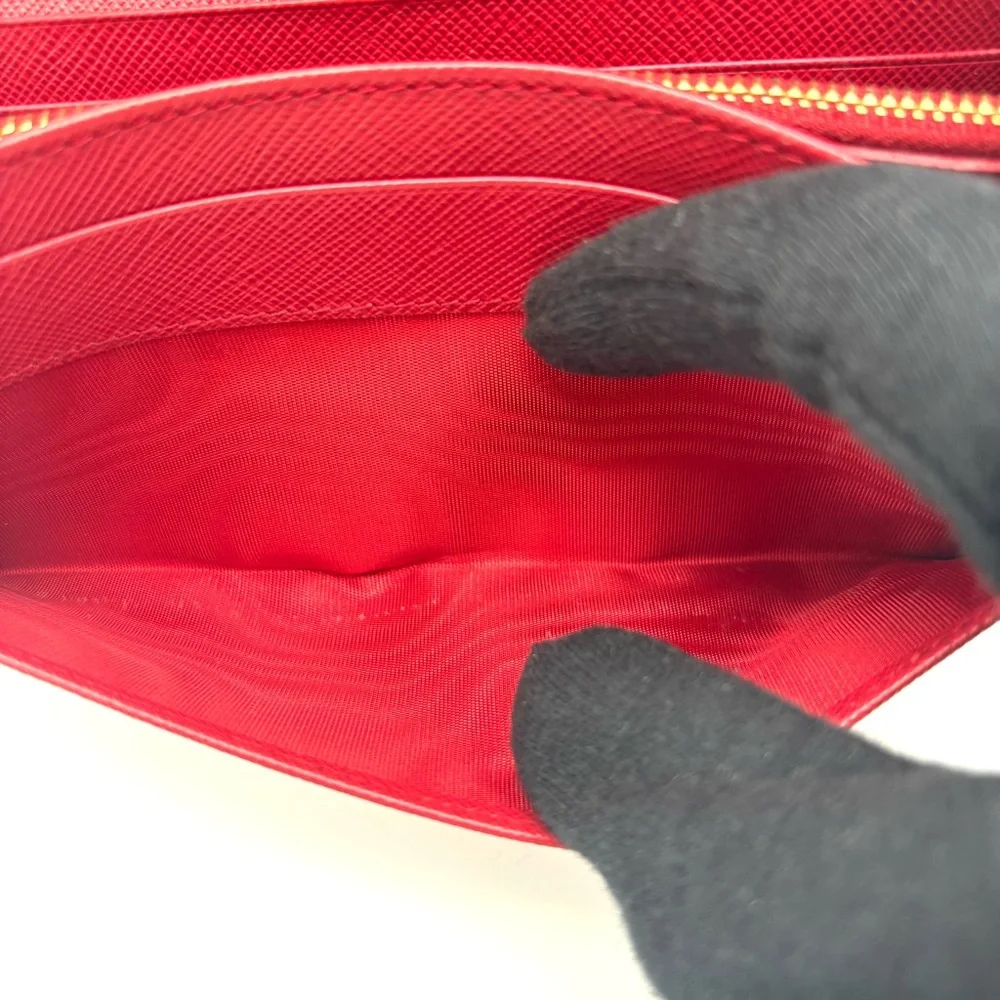 Prada Red Saffiano Leather Wallet - Picture 12 of 16